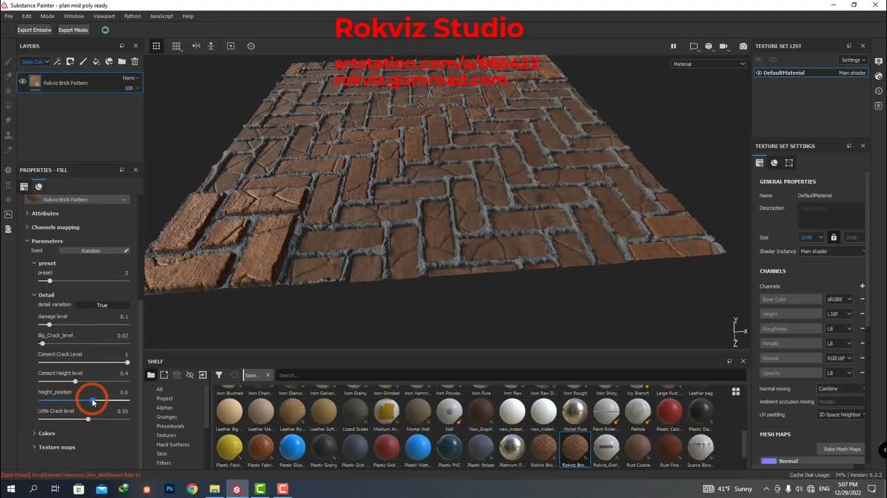RokvizStudio's tweet card. Rokviz Brick Material