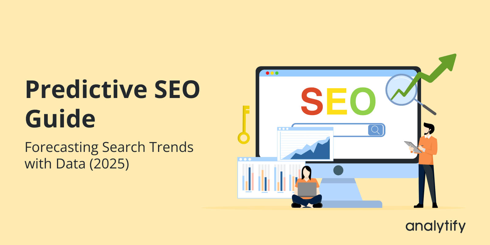 analytify's tweet card.  In 2025, SEO isn’t just about reacting to search trends; it’s about anticipating them. The brands that win traffic today aren’t guessing what users will search for next. They’re using predictive SEO...