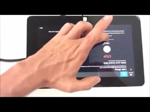 ChalkElec's tweet card. Touchscreen LCD with Windows 10 IoT running on RaspberryPi 2