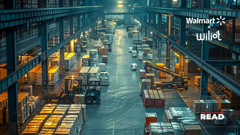 Read_Magazine21's tweet card. Wiliot partners with Walmart to deploy ambient IoT technology at scale, transforming supply chain operations with millions of IoT Pixels.