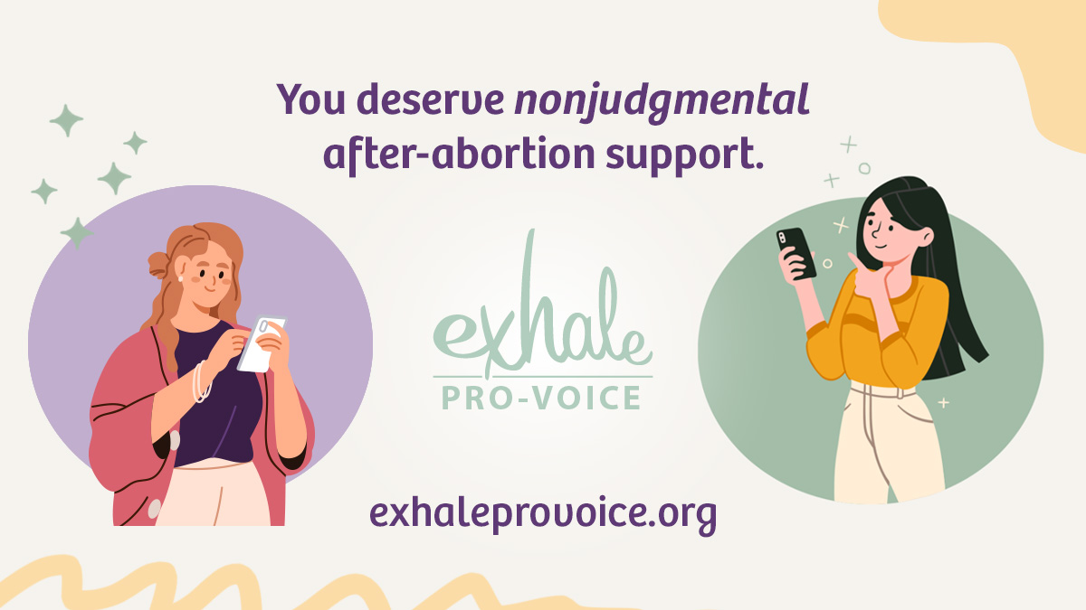 Nina_SherpaPine's tweet card. Nonjudgmental After-abortion Support - Exhale Pro-Voice