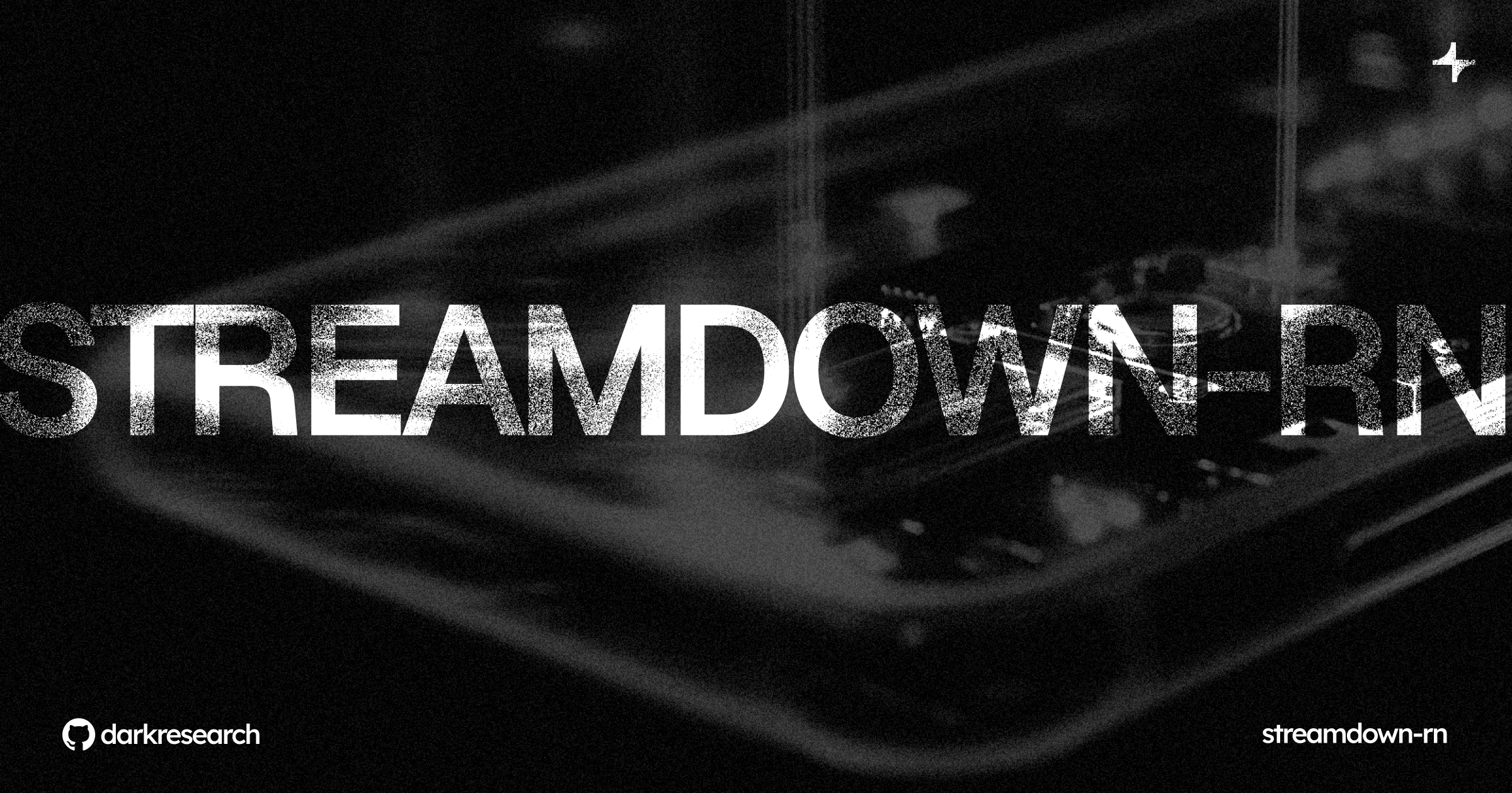 darkresearchai's tweet card. A react native version of Vercel's streamdown, designed for AI-powered streaming on mobile.