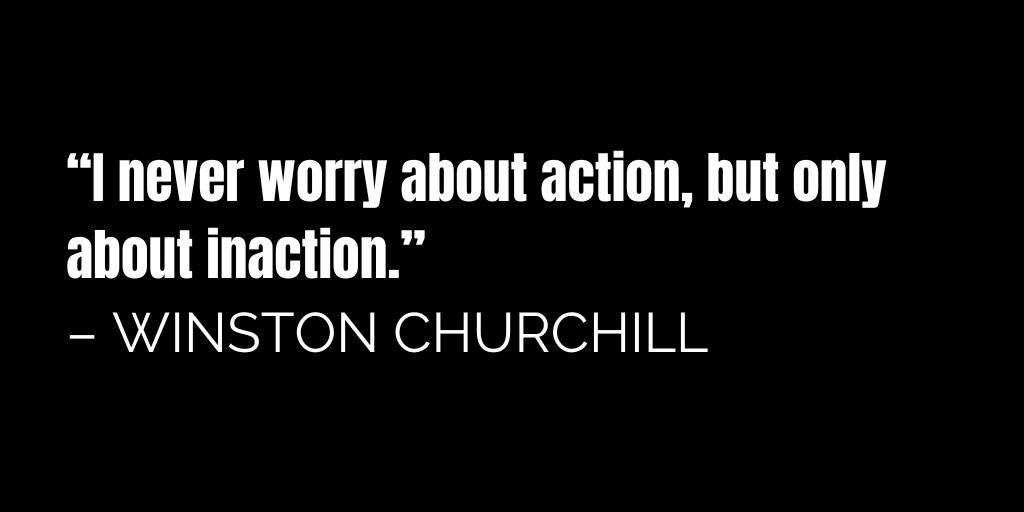 mfaenlle's tweet card. Worry about inaction, not mistakes. Discover Churchill’s take on why bold steps matter more than standing still in times of crisis.