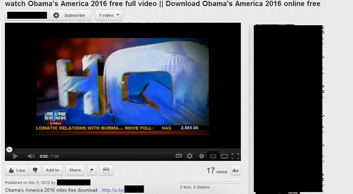 eduinfosec's tweet card. “2016: Obama’s America” documentary clip points to malicious media players