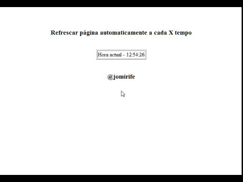 jomirife's tweet card. Refrescar página HTML automaticamente com javascript - Tutorial