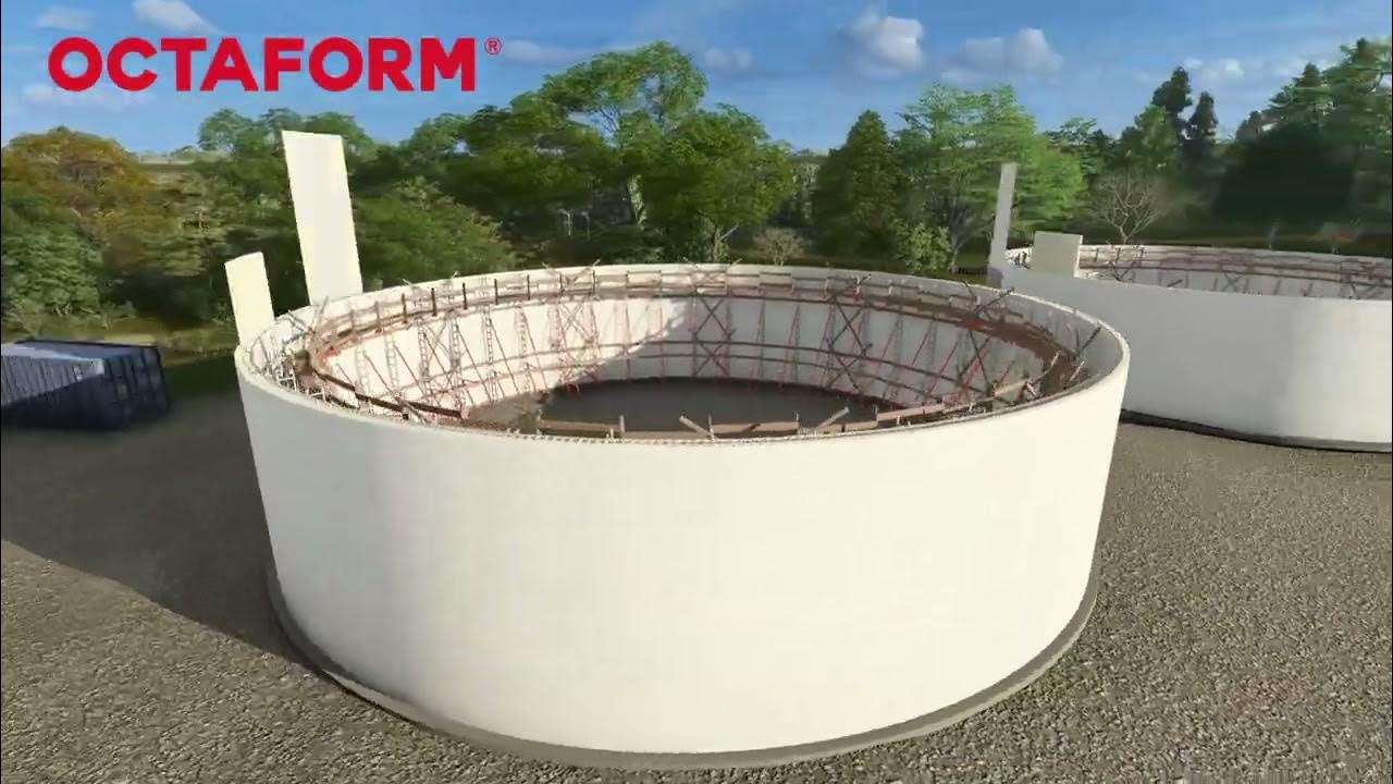 Octaform's tweet card. Octaform Biogas Tank Installation (Animation)