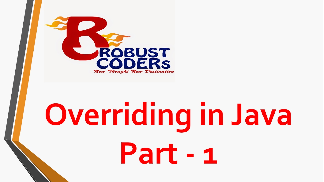 javaexpert1430's tweet card. overriding in java | part - 1 | Robust Coders