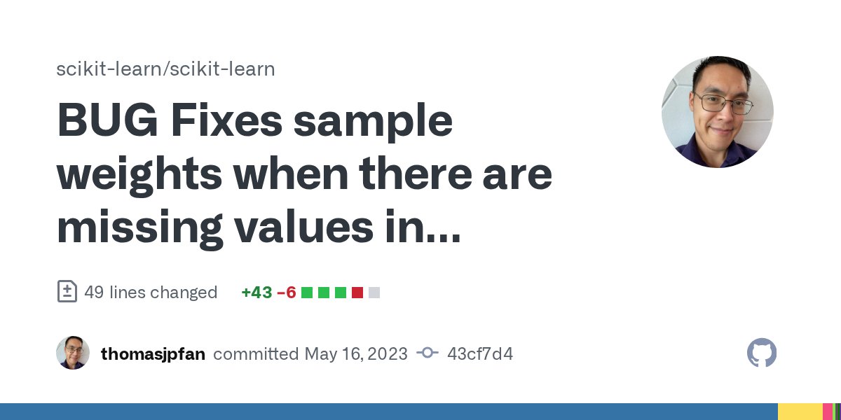 sklearn_commits's tweet card. …es (#26376)