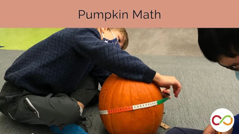 robertsonprog's tweet card. A 2-part lesson exploring the relationship between a pumpkin's circumference, height, and weight.