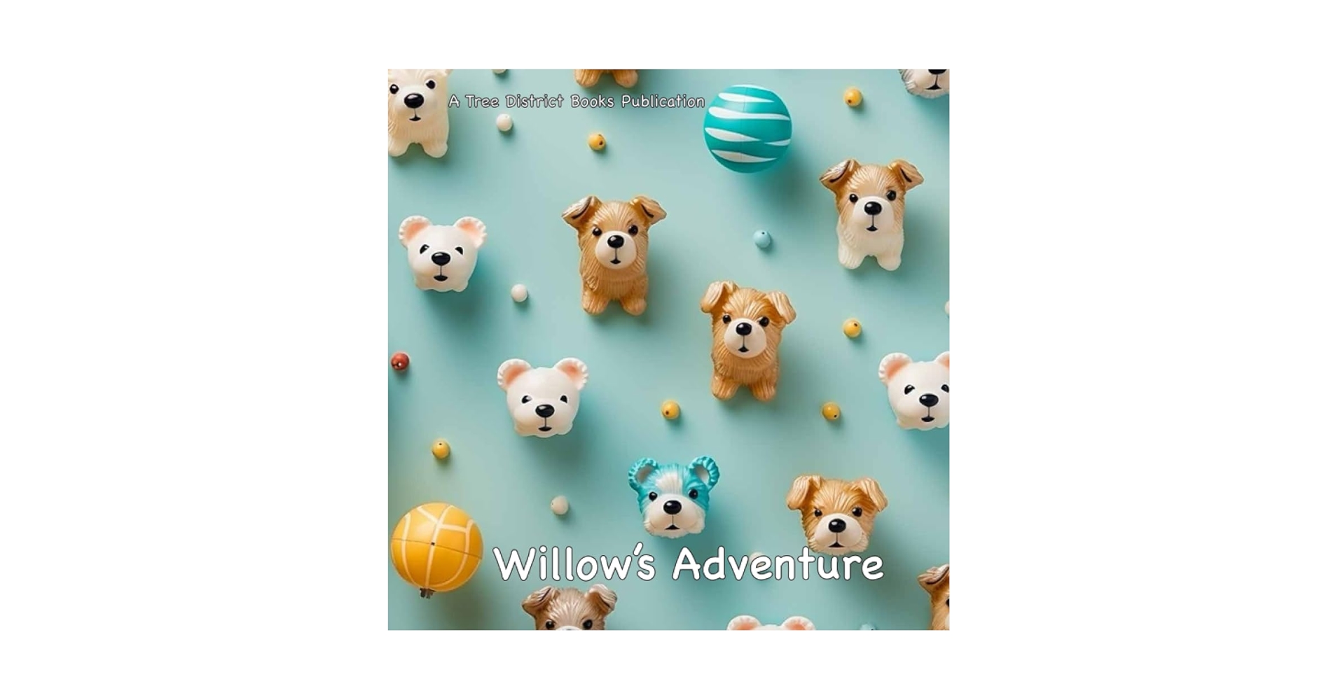 TreeDistBooks's tweet card. Family pet, the beagle, Willow, goes on an adventure.