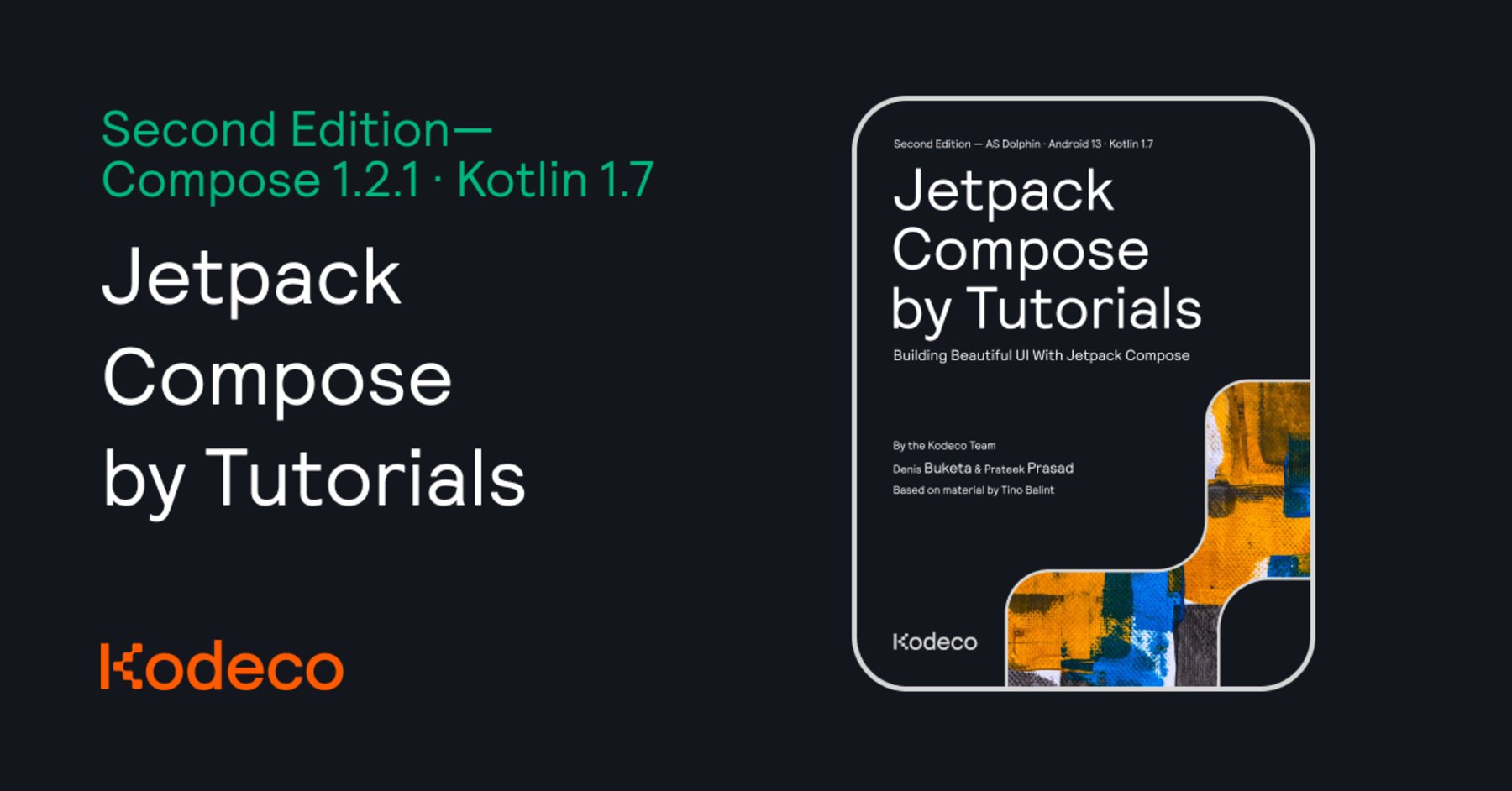 kodecodev's tweet card. In this book, you’ll learn how to build a powerful app using Jetpack Compose, how to style your apps using Material Design, special animations and state transitions, how to use modifiers and much...