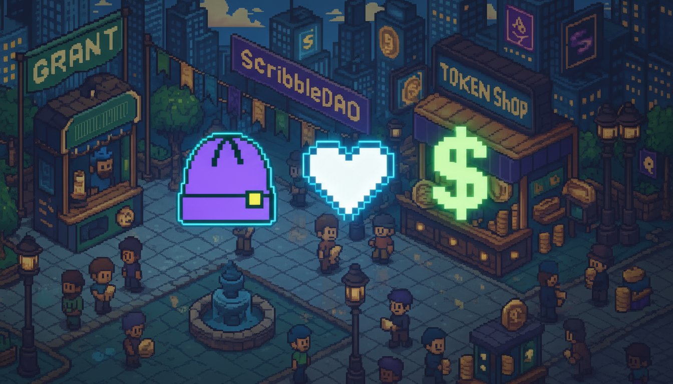 scribble_dao's tweet card. Coin your content