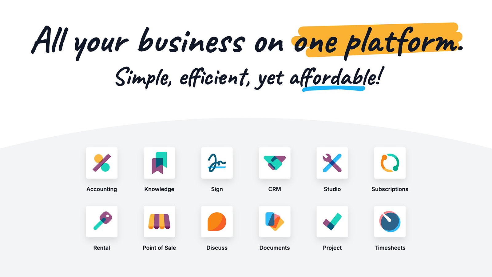 Odoo's tweet card. From ERP to CRM, eCommerce and CMS. Download Odoo or use it in the cloud. Grow Your Business.
