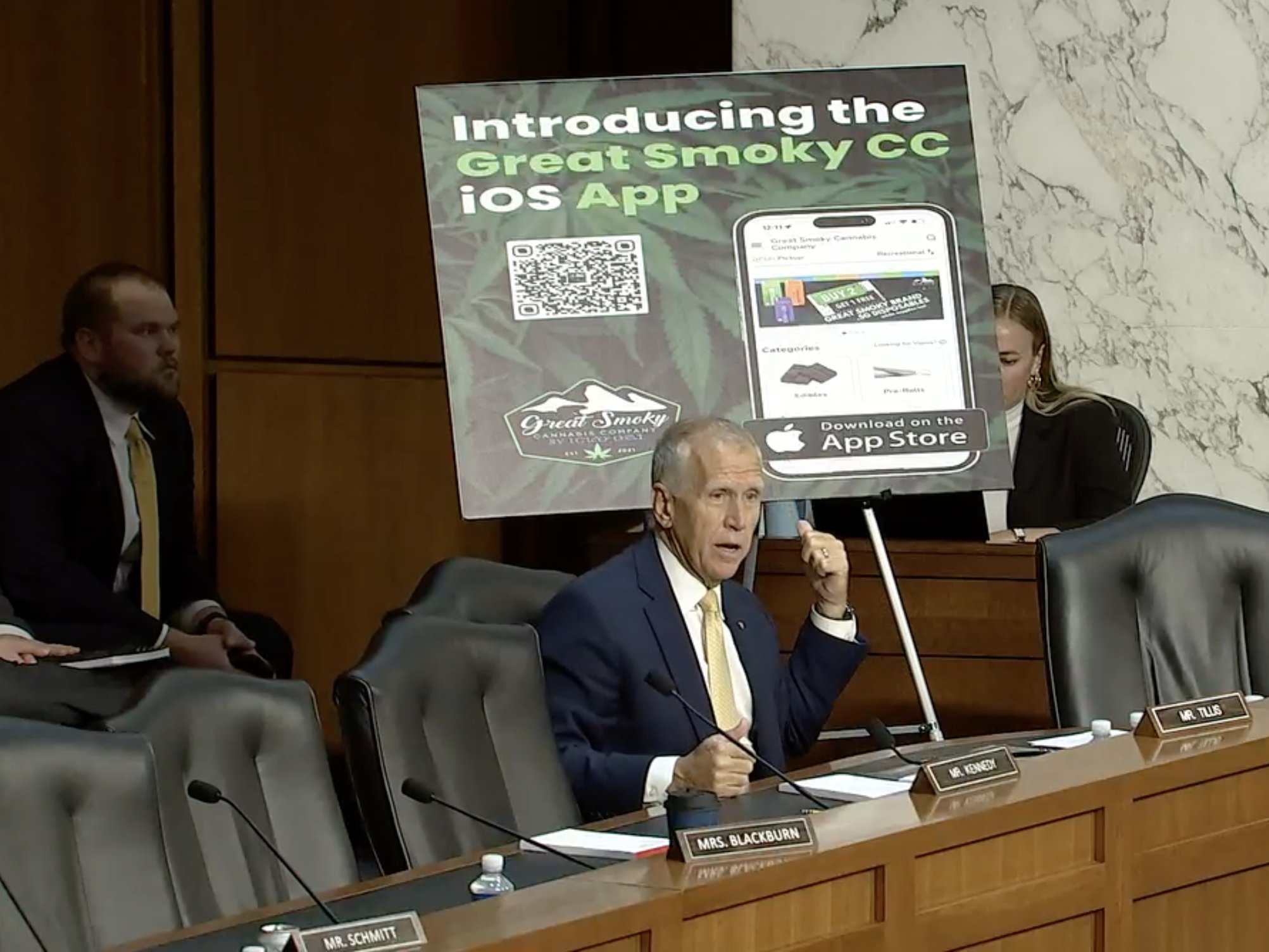 NativeUnity's tweet card. Sen. Thom Tillis urged United States Attorney General Pam Bondi to investigate the Eastern Band of Cherokee Indians over its cannabis industry