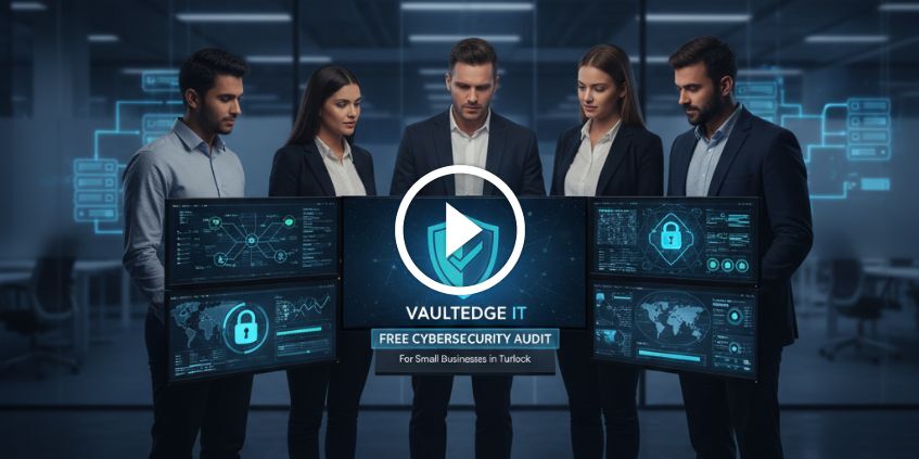 VaultEdgeITMSP's tweet card. Get a free cybersecurity audit from VaultEdge IT for your small business in Turlock, CA. Identify security risks, prevent data loss, and protect your network with expert-managed cybersecurity...