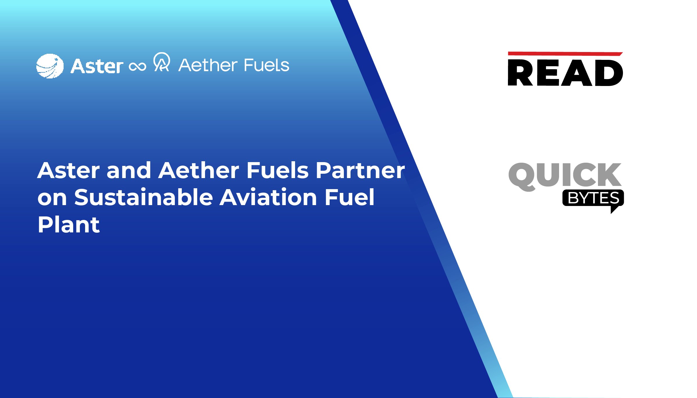 Read_Magazine21's tweet card. Aster and Aether Fuels , a sustainable aviation fuel producer, have signed an agreement to develop the first commercial-scale SAF production.