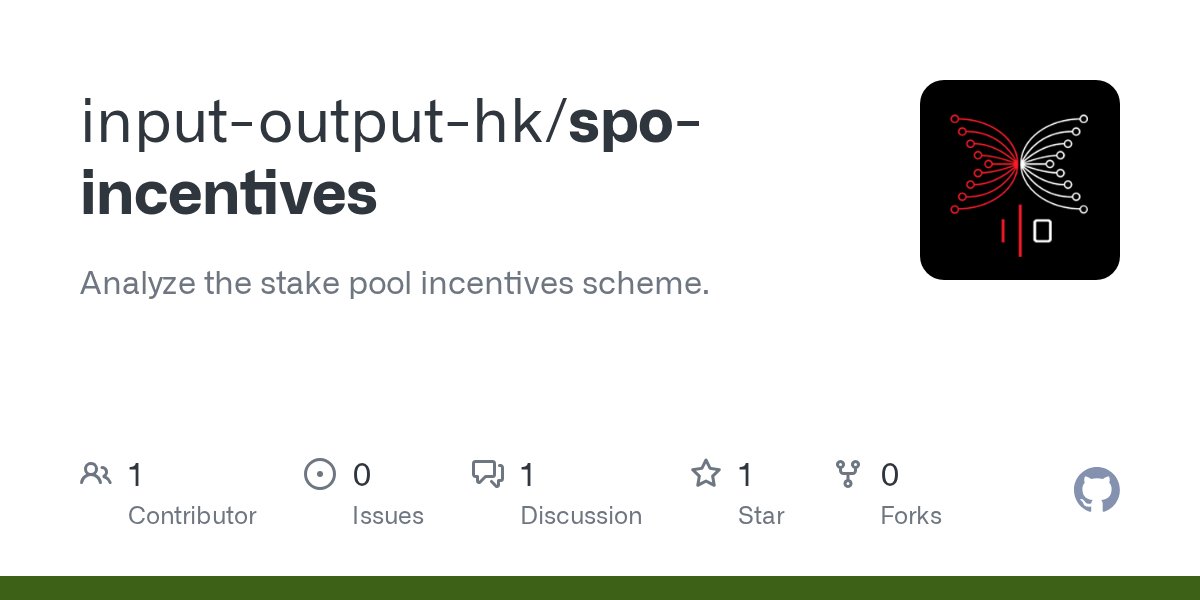 InputOutputHK's tweet card. Analyze the stake pool incentives scheme. . Contribute to input-output-hk/spo-incentives development by creating an account on GitHub.