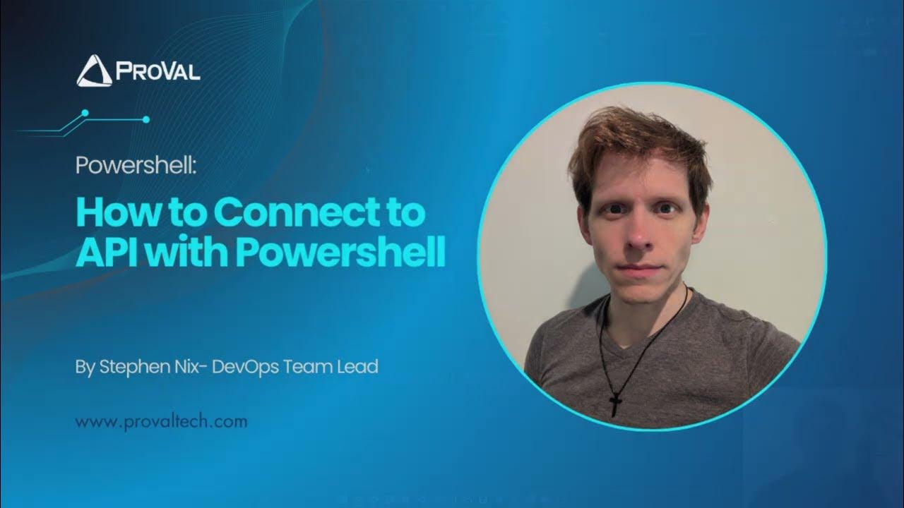 provaltech's tweet card. How to Connect to API with Powershell