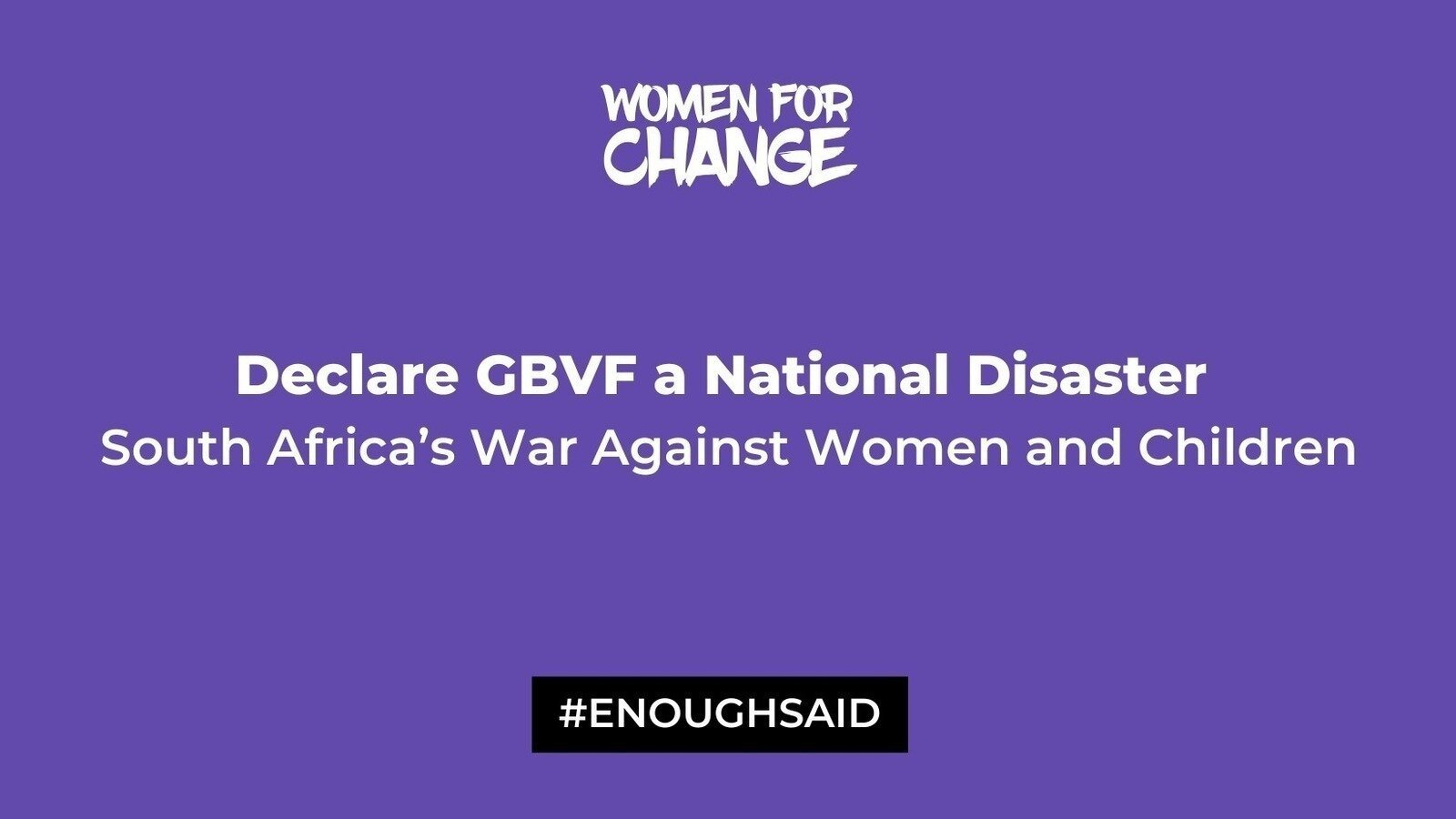 KutCakeCutter's tweet card. Declare GBVF a National Disaster in South Africa