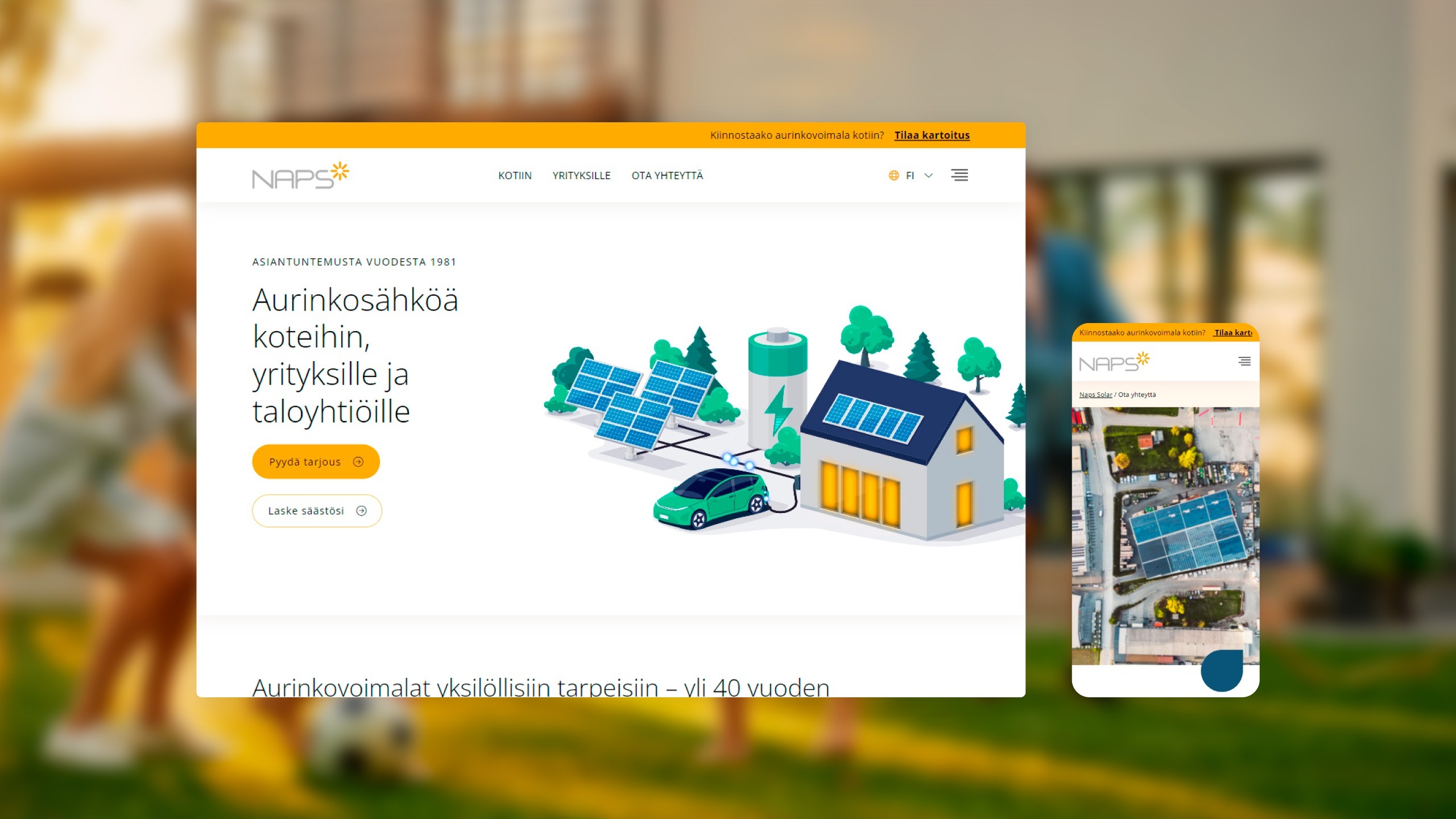 vierityspalkki's tweet card. Naps Solar Systems on suomalainen yritys, joka on toiminut aurinkoenergian alalla vuodesta 1981. Yritys tarjoaa aurinkovoimaloita koteihin, yrityksille ja taloyhtiöille. Projektin tavoitteena oli...