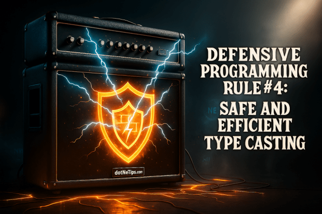 realDotNetDave's tweet card. This article emphasizes defensive programming by highlighting safe type compatibility checks in .NET. It advises using the ‘is’ keyword to prevent InvalidCastException and warns against…