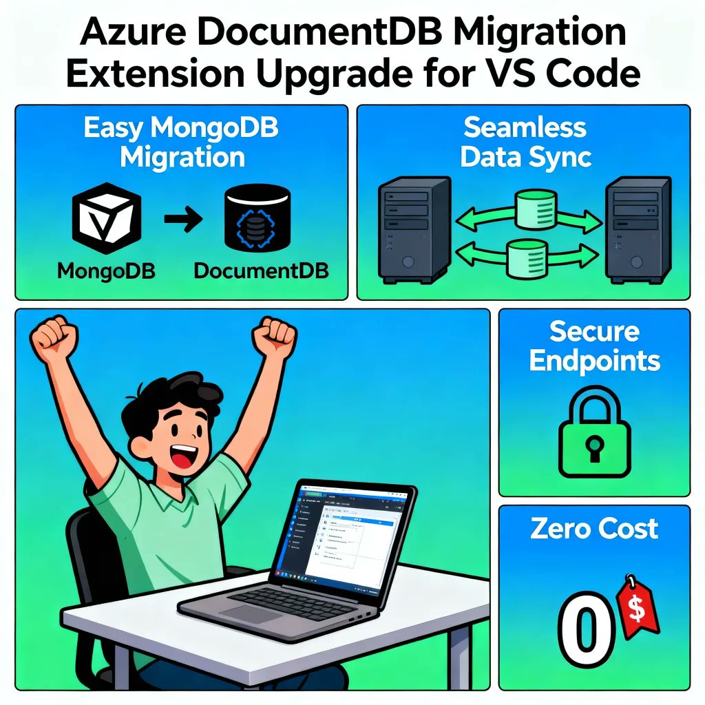 devdigest_today's tweet card. We’re excited to announce the Public Preview of a significant enhancement to the Azure DocumentDB (with MongoDB compatibility) Migration extension for Visual Studio Code—introducing online migration...