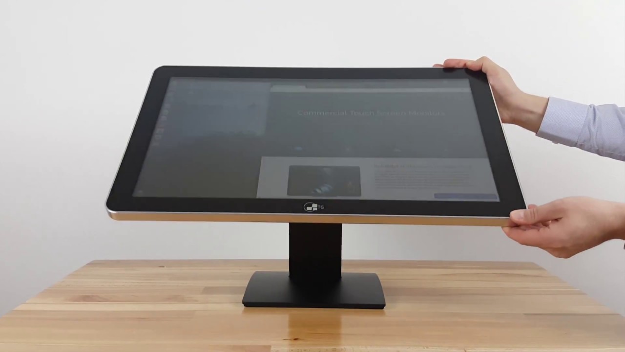 Techglobal's tweet card. 90 Degree Tilt Commercial Touch Screen Demonstration