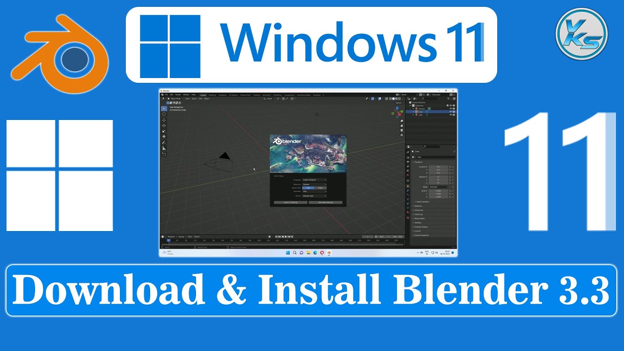 vksytc's tweet card. ✅ How To Download And Install Blender 3.3 On Windows 11