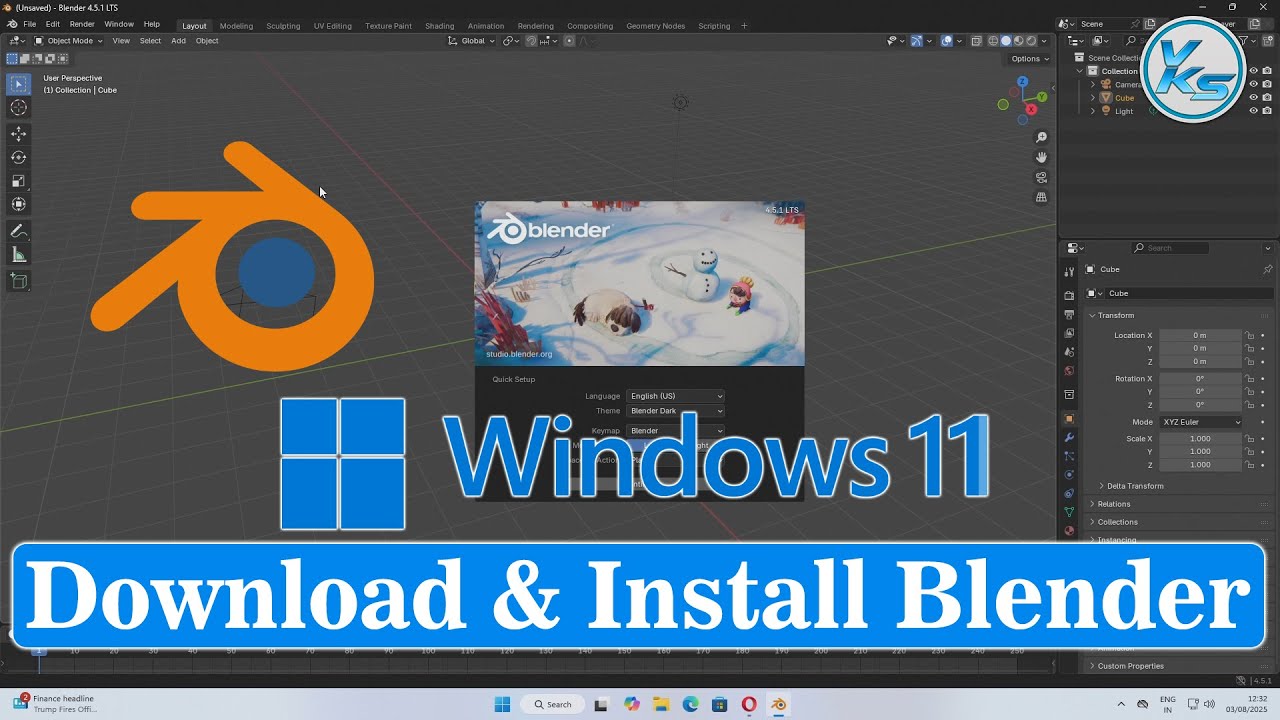 vksytc's tweet card. ✅ How To Download And Install Blender 4.5 On Windows 11