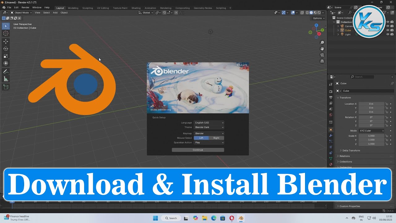 vksytc's tweet card. ✅ How To Download And Install Blender 4.5 On Windows 11/10