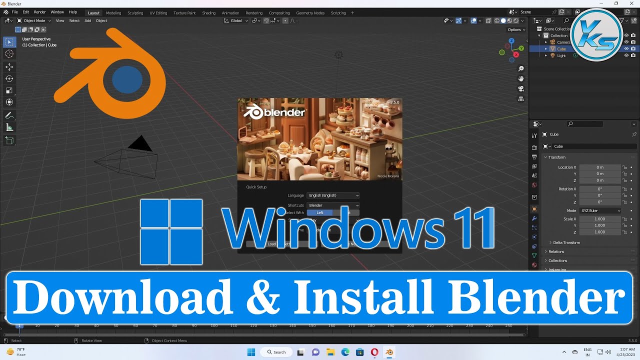 vksytc's tweet card. ✅ How To Download And Install Blender 3.5 On Windows 11