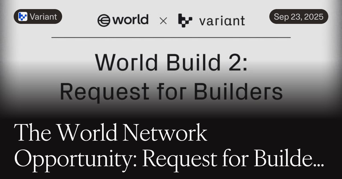 lay2000lbs's tweet card. World Build 1 helped 25 founders go from MVP to pitching leading VCs. Now, World Build 2, the second cohort of the builder program, is launching.