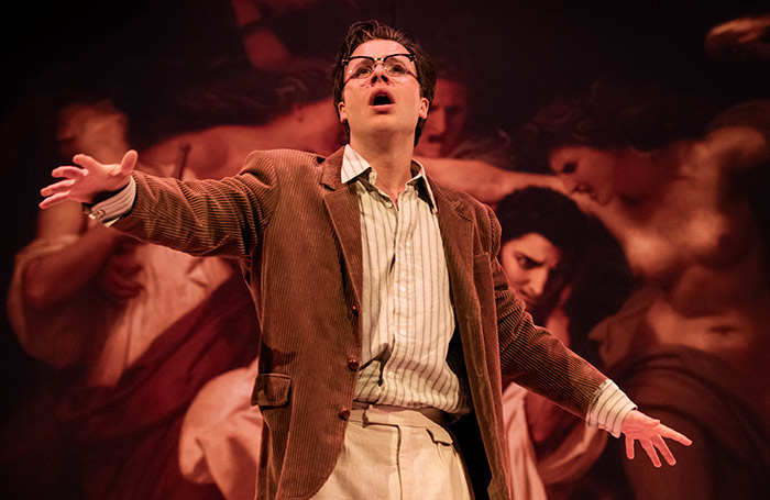 TheStage's tweet card. Read our review of The Talented Mr Ripley: thrilling adaptation of Patricia Highsmith's novel featuring a mesmerising performance from Ed McVey