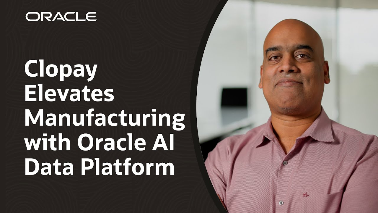 OracleCloud's tweet card. How Clopay Drives Manufacturing Success with Oracle AI Data Platform