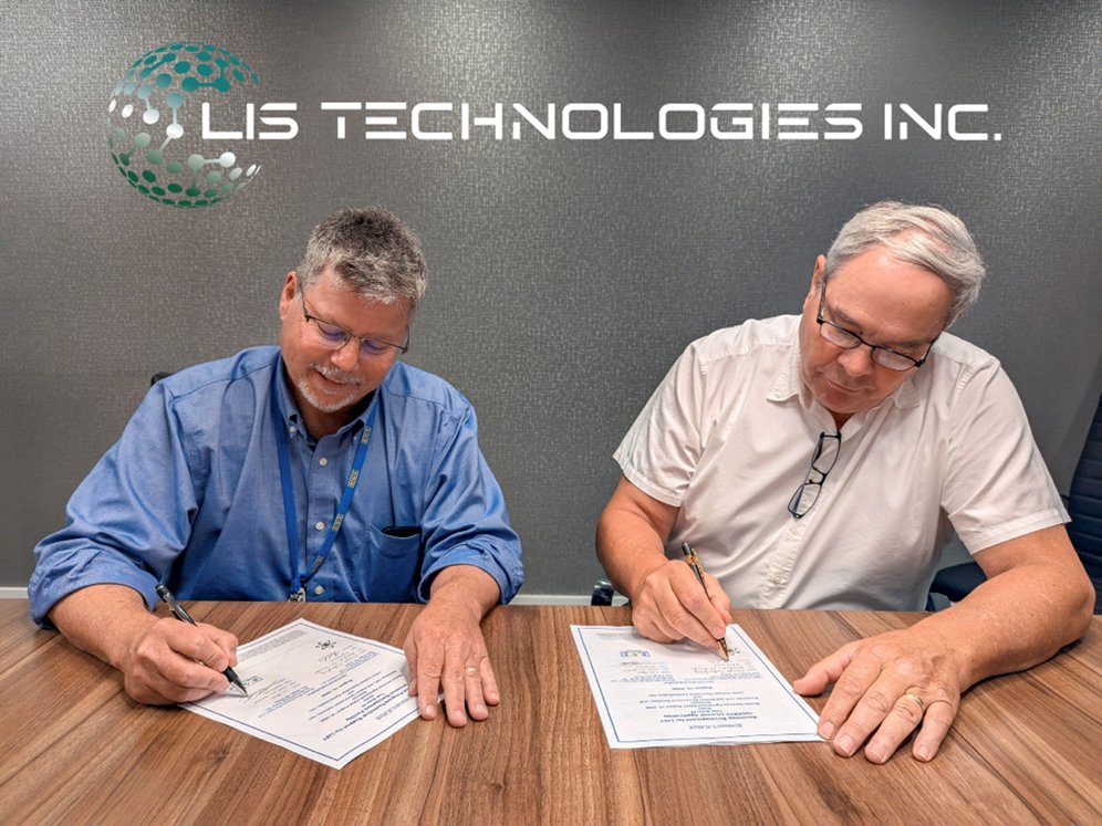 LaserisTech's tweet card. Figure 1 LIS Technologies Inc. Christo Liebenberg (right) and Lou Qualls sign an agreement for Enveniam to be the Lead Project Integrator for the LIST commercial laser-based uranium enrichment...