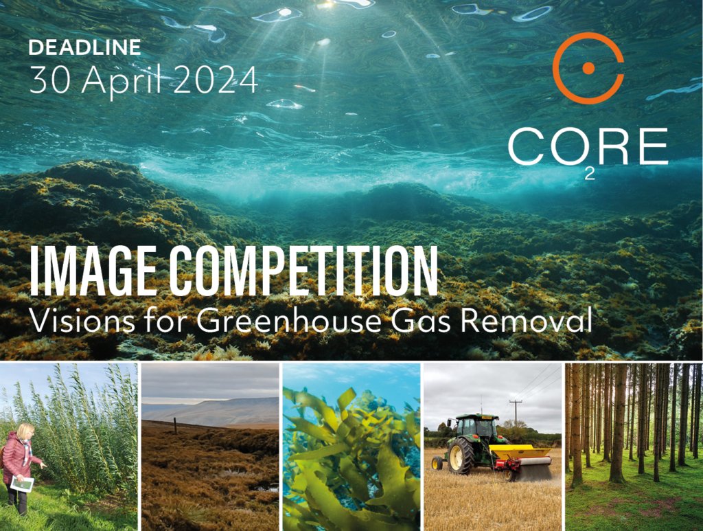CO2REhub's tweet card. We are delighted to announce our first-ever image competition to create a visual archive for greenhouse gas removal (GGR) methods, technologies, and practices!