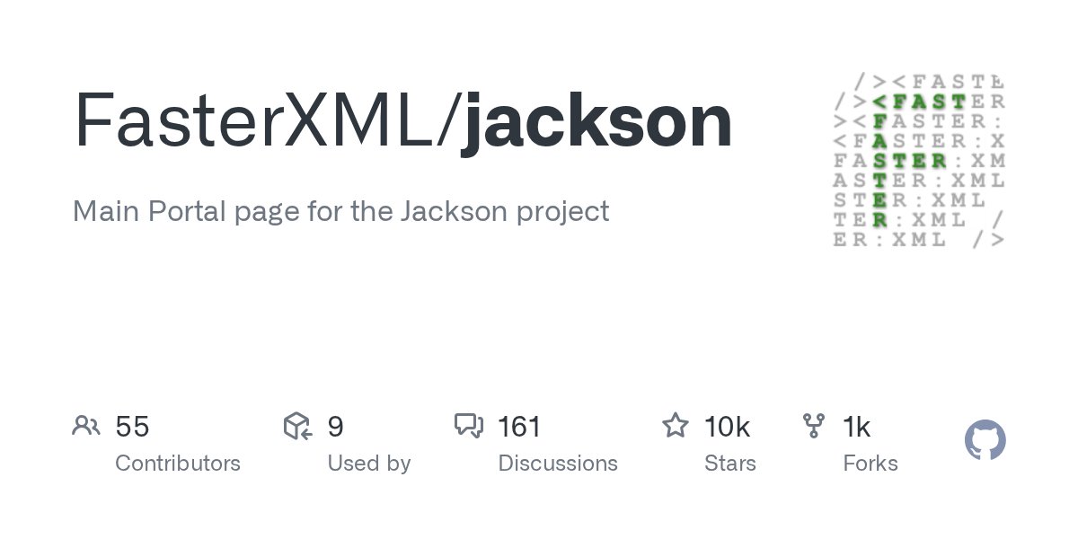fasterxml's tweet card. Main Portal page for the Jackson project. Contribute to FasterXML/jackson development by creating an account on GitHub.