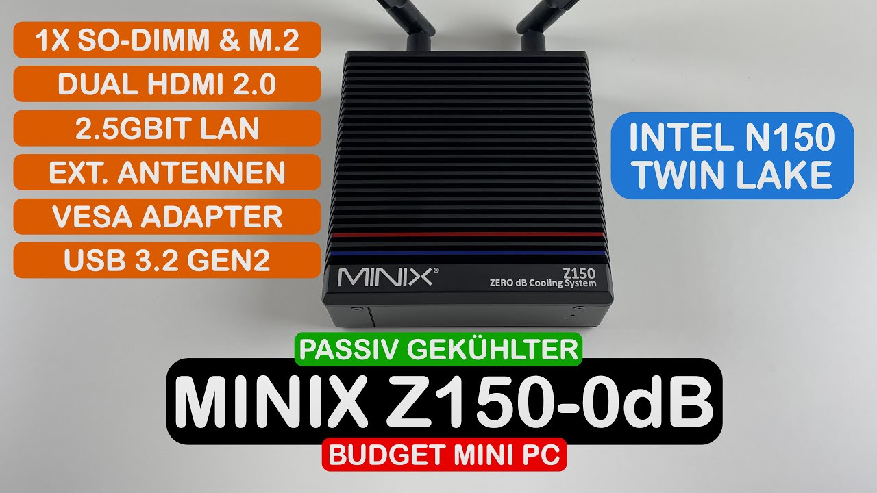 chinamobilemag's tweet card. Minix Z150-0dB: Lüfterloser N150 Mini PC im Test