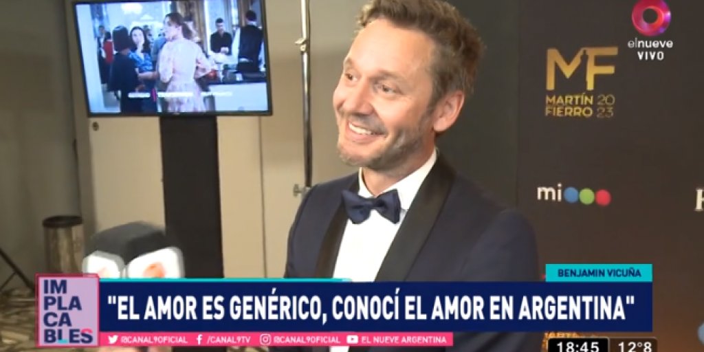 implacablesC9's tweet card. El ganador del Martín Fierro a Mejor Actor de Ficción aseguró que el premio "siempre se comparte". Además habló de la dedicatoria a "un amor".