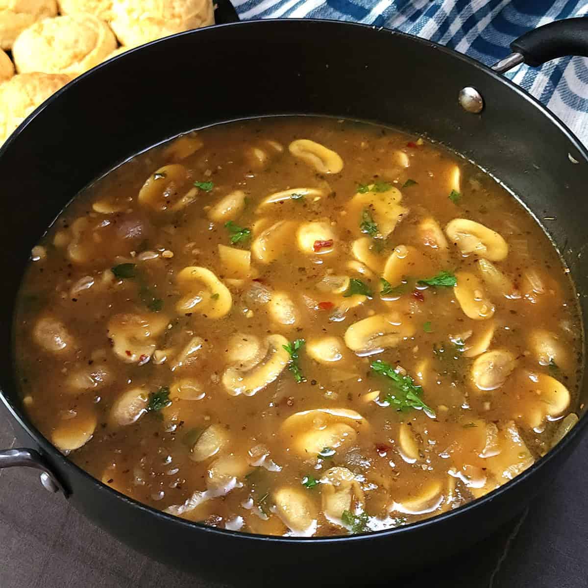 servfromscratch's tweet card. Mushroom Gravy is a simple and easy-to-make side dish packed with umami flavor, perfect for mashed potatoes, rice, roasts, & holiday dinners.