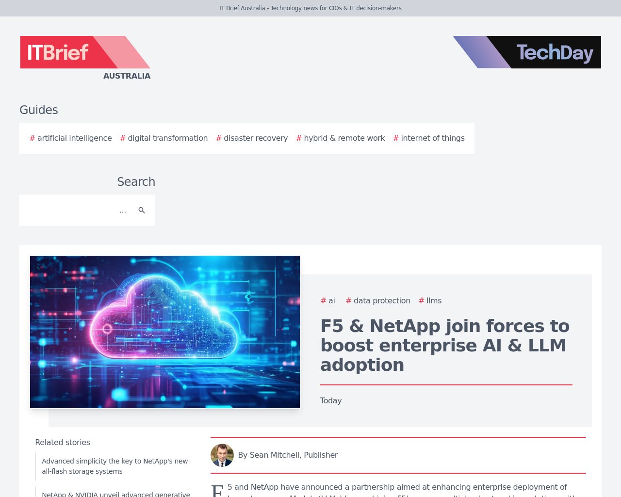 managetech_inc's tweet card. F5とNetAppは、Large Language Models（LLMs）のエンタープライズ展開を強化するパ