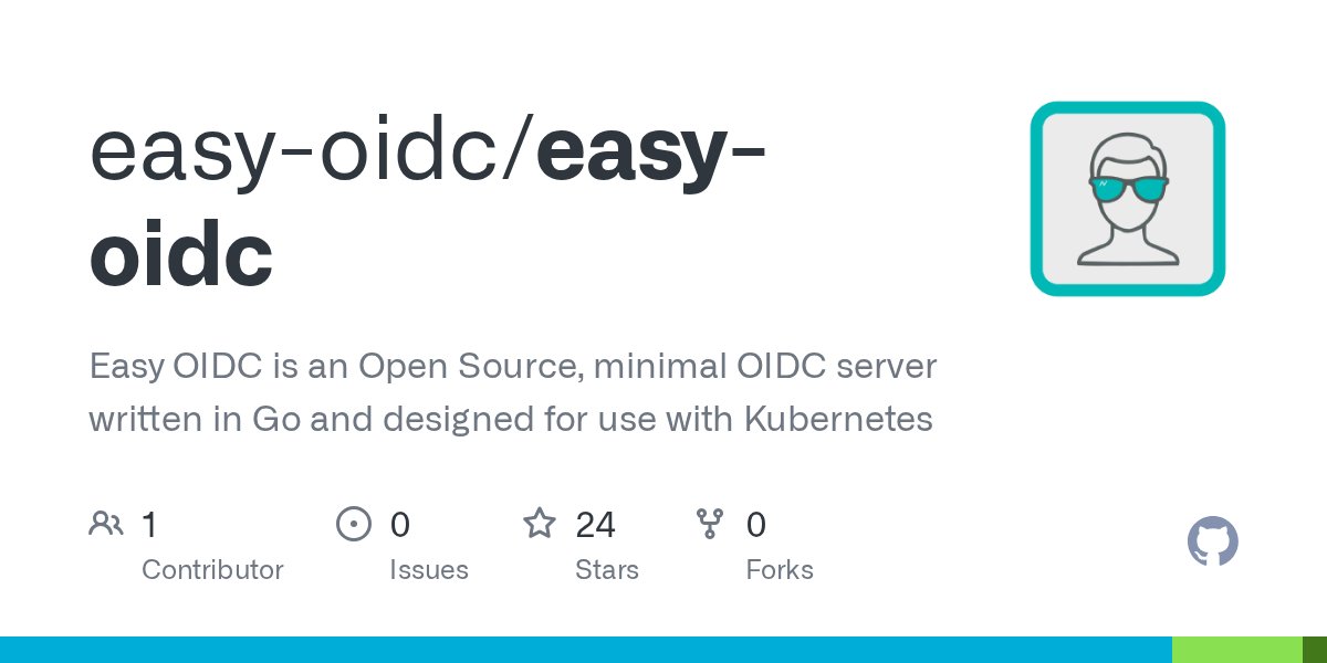 kubetools's tweet card. Easy OIDC is an Open Source, minimal OIDC server written in Go and designed for use with Kubernetes - easy-oidc/easy-oidc