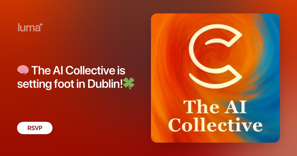 AndreiOnel's tweet card. The AI Collective is landing in one of Europe’s most exciting tech cities — Dublin! We’re here to bring together Ireland’s AI thinkers, makers, and doers to: ✨…