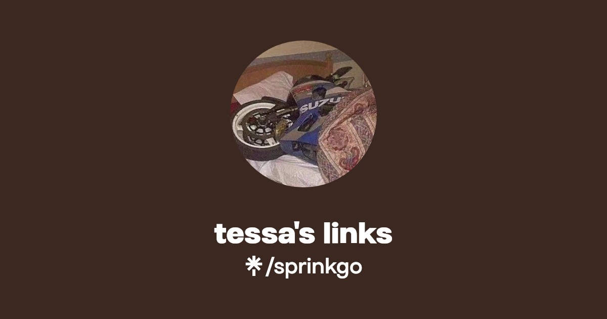 sprinkgo's tweet card. i'm tessa! thank you for checking out my links!