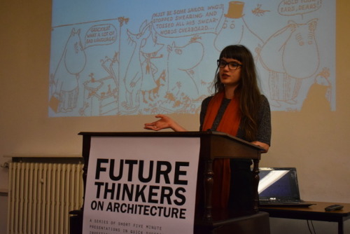 NUArchitecture's tweet card. Future Thinkers on Architecture at the Lit & Phil kicked off tonight with 14 short talks in quick succession on subjects ranging from domestic clutter; communal pubs and communal bathing; urban...