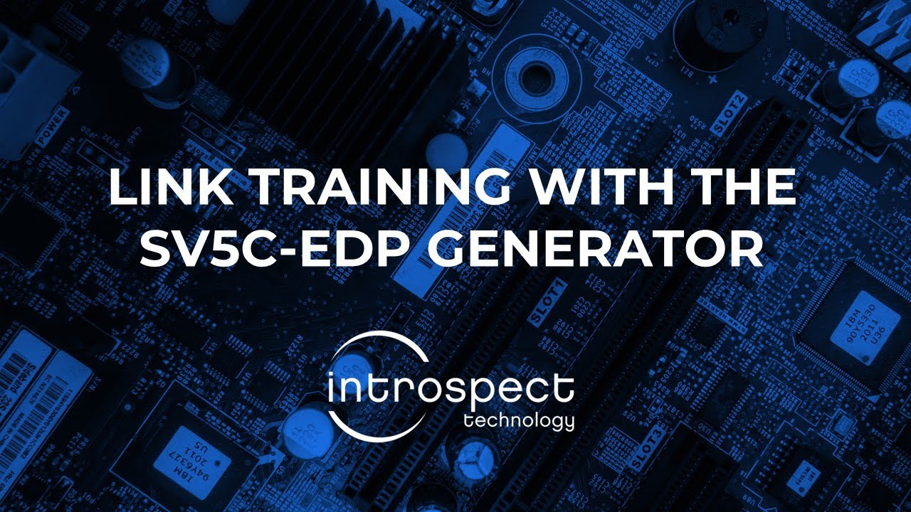 IntrospectTest's tweet card. Link Training with the SV5C-eDP Generator