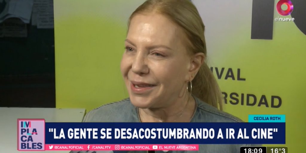 implacablesC9's tweet card. La reconocida actriz habló con Impalcables sobre la actualidad de la industria cinemtográfica y del caso Juan Darthés.