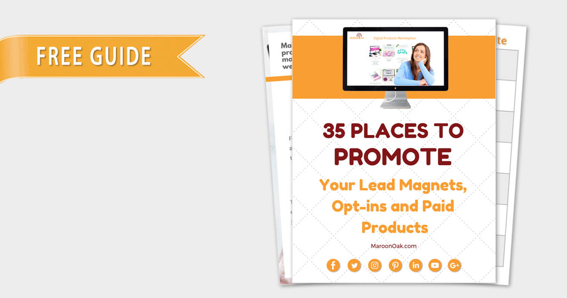 spark_content's tweet card. Let your opt-ins and digital products stand out! Market them to ensure that your customers see them often! Learn the 35 Places to Promote your Lead Magnets.