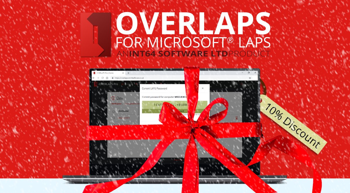Int64Software's tweet card. Use the code 'XMAS2019' to receive a 10% discount off of your OVERLAPS purchase and start spreading seasonal security cheer on to your network! Valid until 31st January 2020.