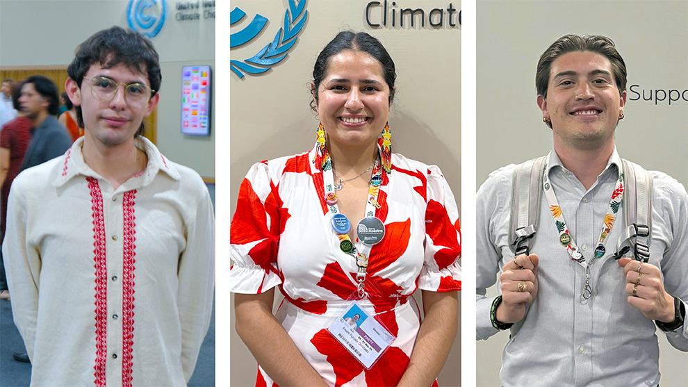 UNAM_FCPyS's tweet card. Desde las aulas de la UNAM, hasta uno de los foros climáticos más importantes del mundo, tres estudiantes, Anjani Punjabi González, Daniel Valdovinos, ambos de la Facultad de Ciencias Políticas y...